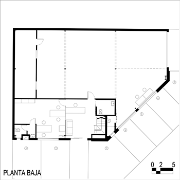 plano reforma planta baja oficina