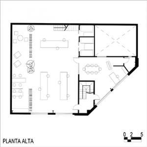 plano reforma planta alta oficina