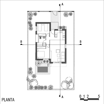 Vivienda unifamiliar pequeña de lineas rectas en Sant Joan de Moro